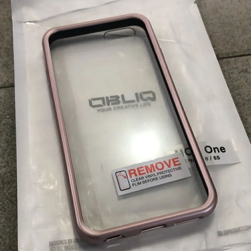 NEW Rose gold iPhone 6/6s Phone case clear with rose gold bumper.